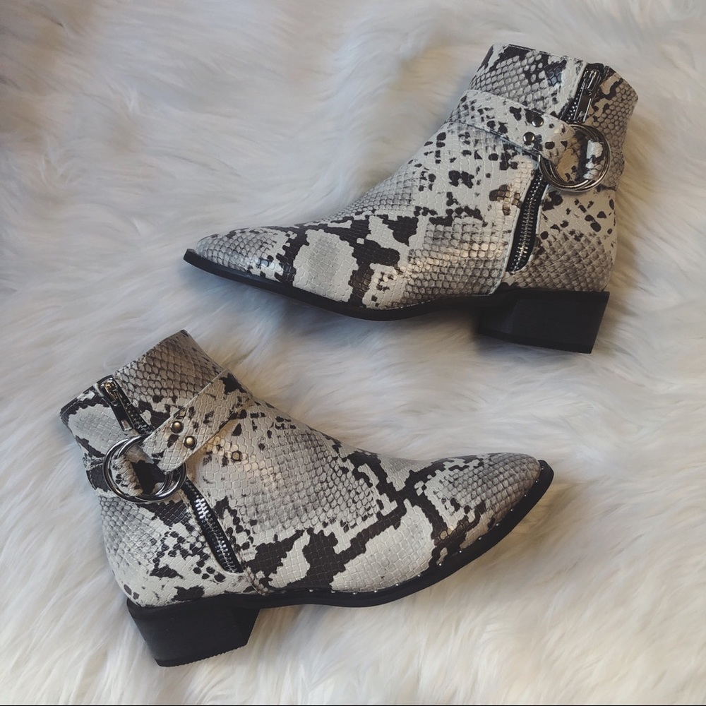 Snake Skin Booties